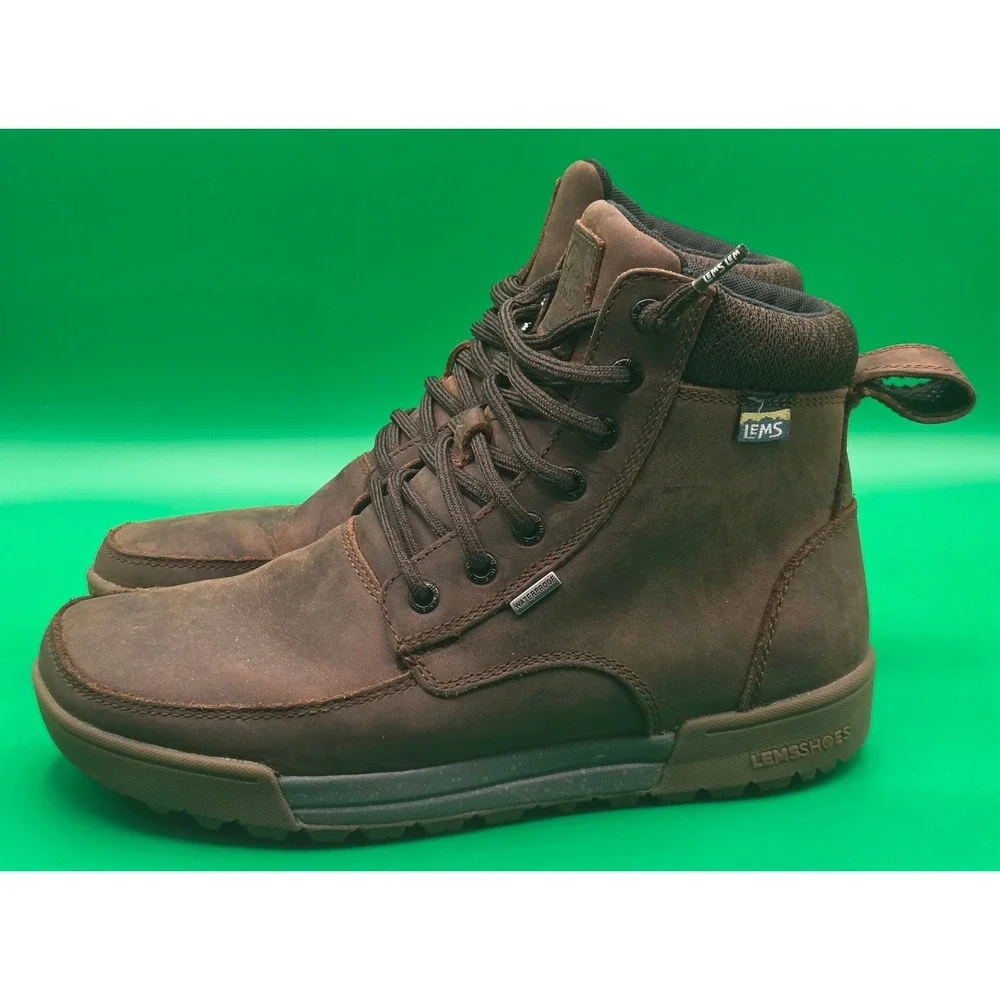 Lems Boulder Summit WP Rugged Bark Waterproof Boots Mens 8 Womens 9.5 LEMS701